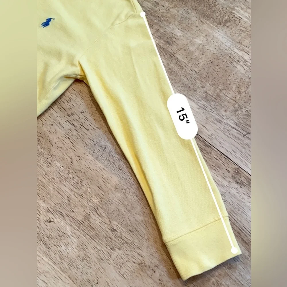 Vintage Polo by Ralph Lauren Boy’s Sz 5 Yellow  Pique Knit Long Sleeve‎ Pullover